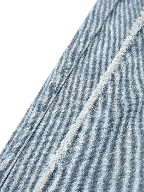 Men's Faded Patchwork Distressed Loose Jeans-8